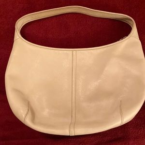 Coach leather off white purse.